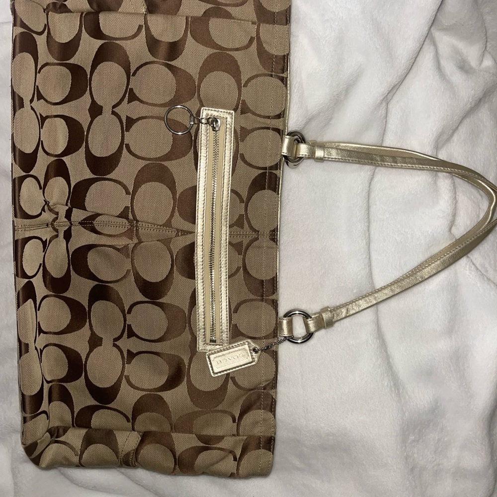 Coach Brown Signature Tote Bag